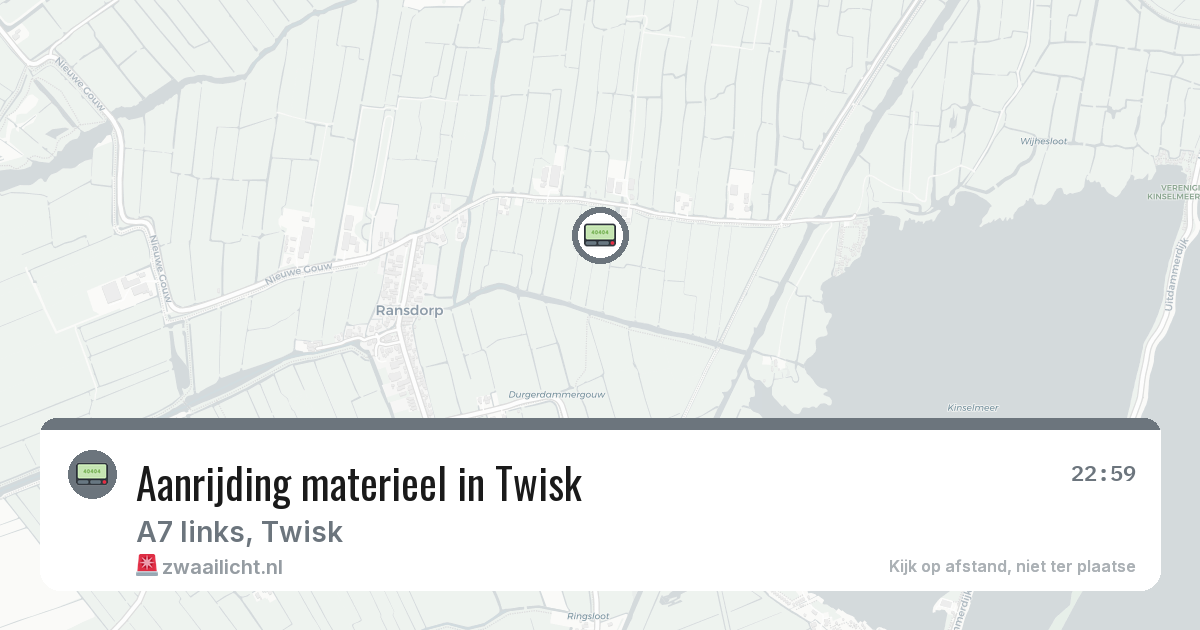 Aanrijding materieel in Twisk — 3 feb 2026