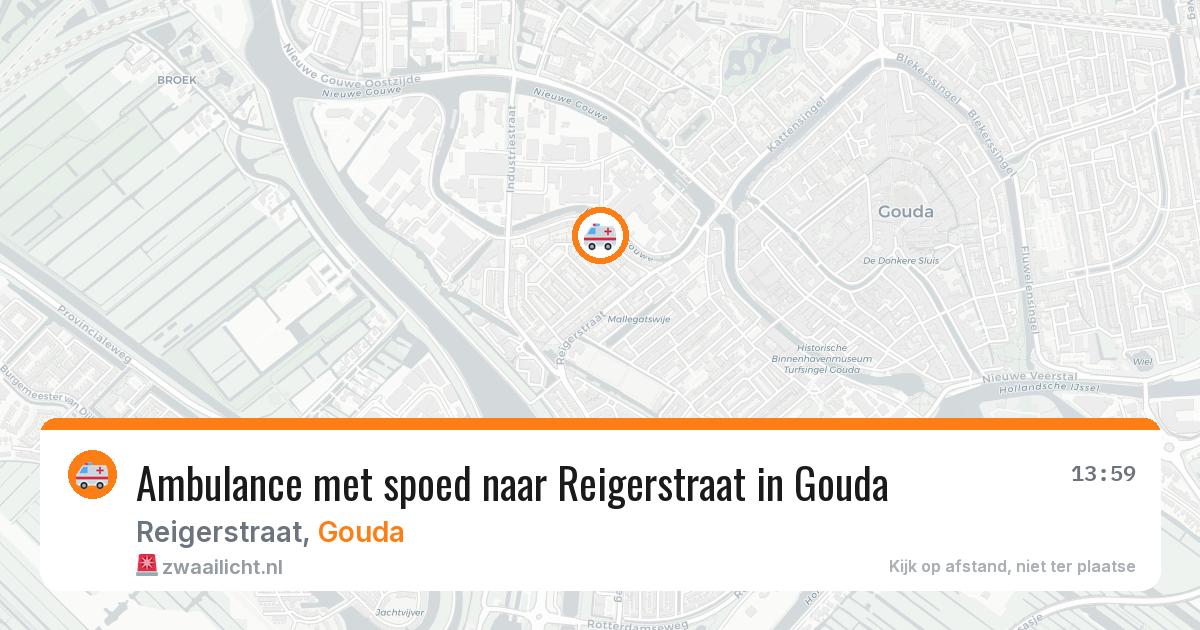 Ambulance met spoed naar Reigerstraat in Gouda — 3 feb 2026