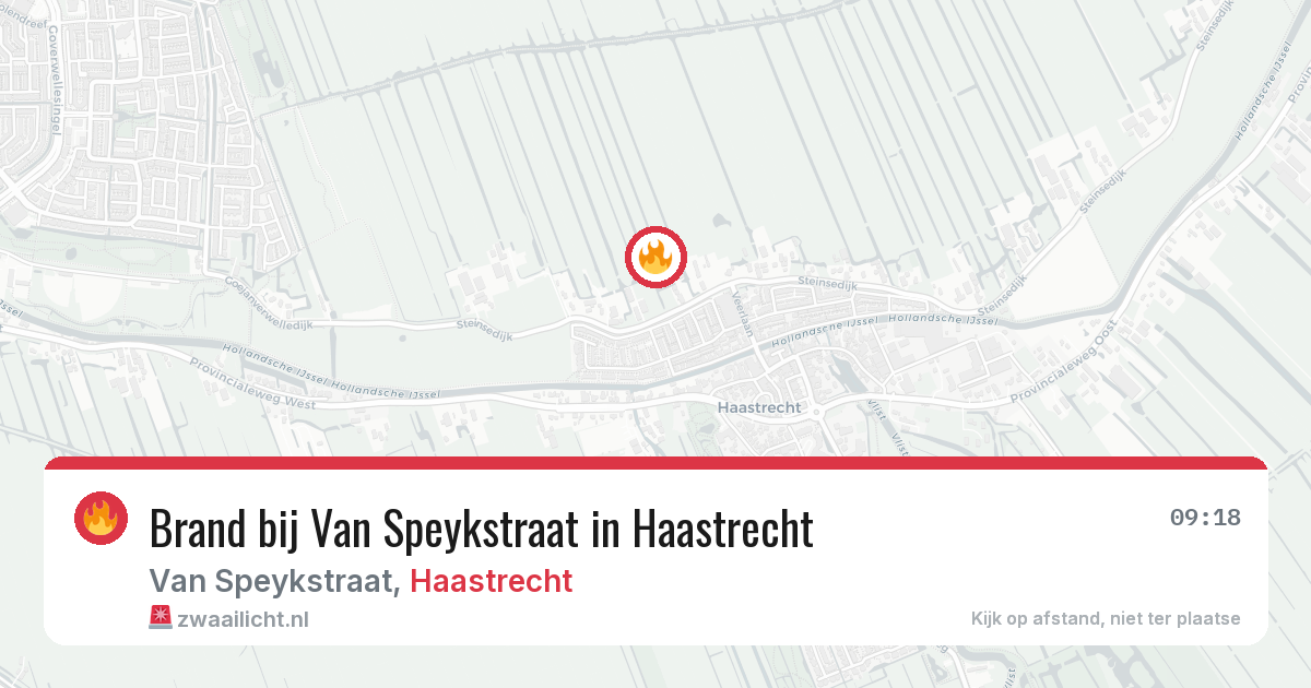 Brand bij Van Speykstraat in Haastrecht — 23 jun 2026