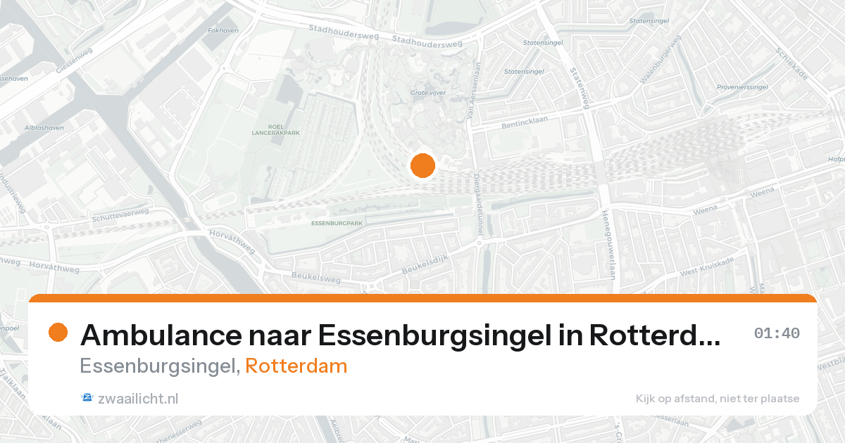 Ambulance naar Essenburgsingel in Rotterdam — 23 aug 2026