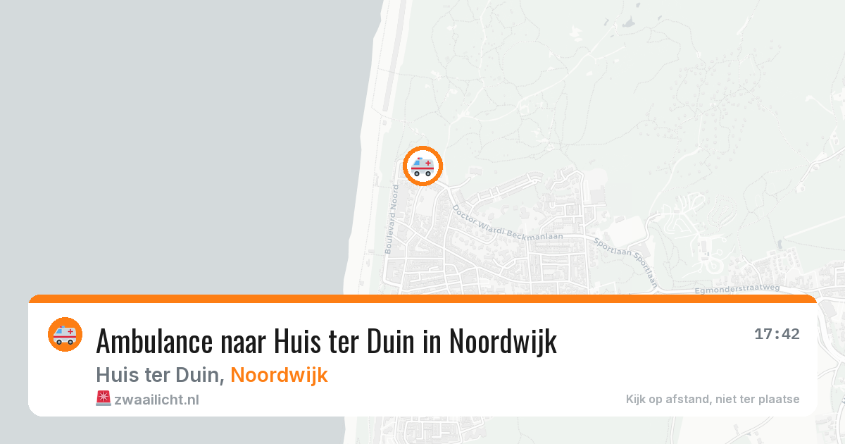 Ambulance naar Huis ter Duin in Noordwijk — 10 aug 2026