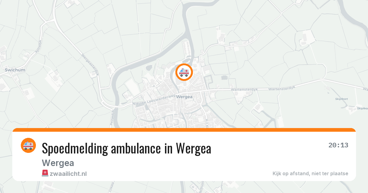 Spoedmelding ambulance in Wergea — 24 jul 2026