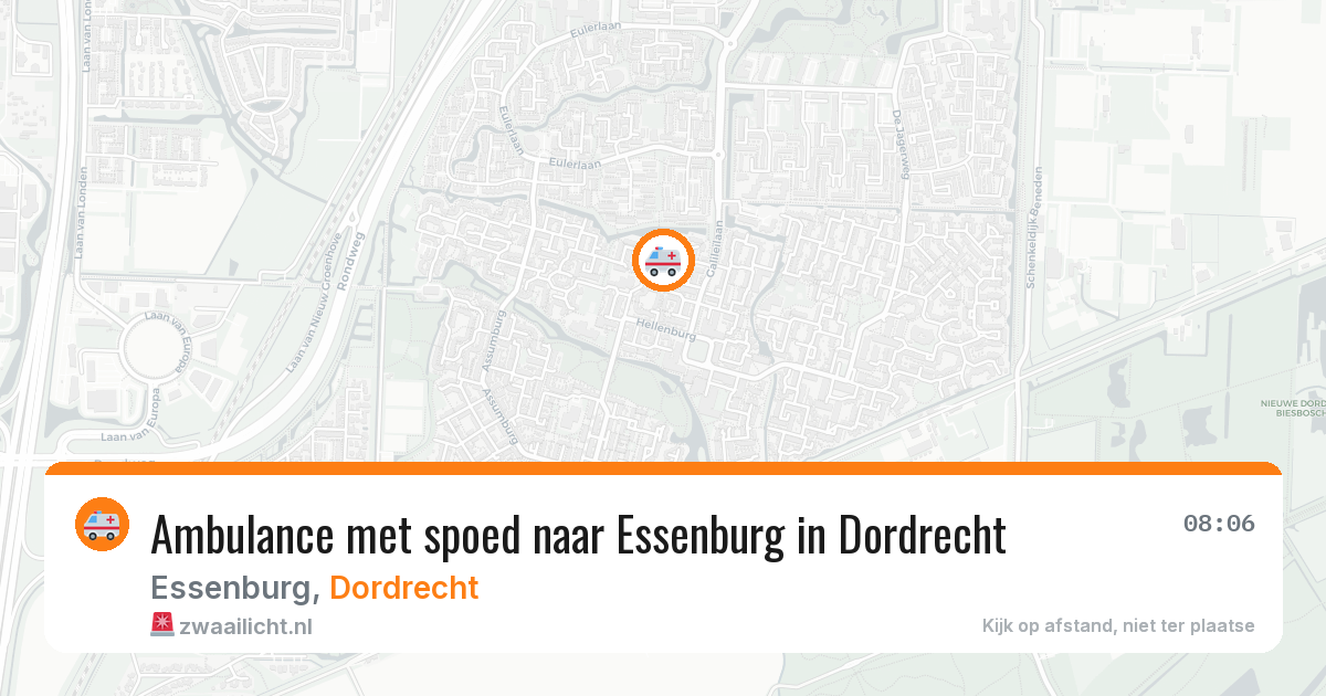Ambulance met spoed naar Essenburg in Dordrecht — 11 mei 2026