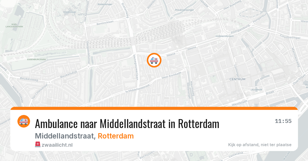 Ambulance naar Middellandstraat in Rotterdam — 11 mei 2026