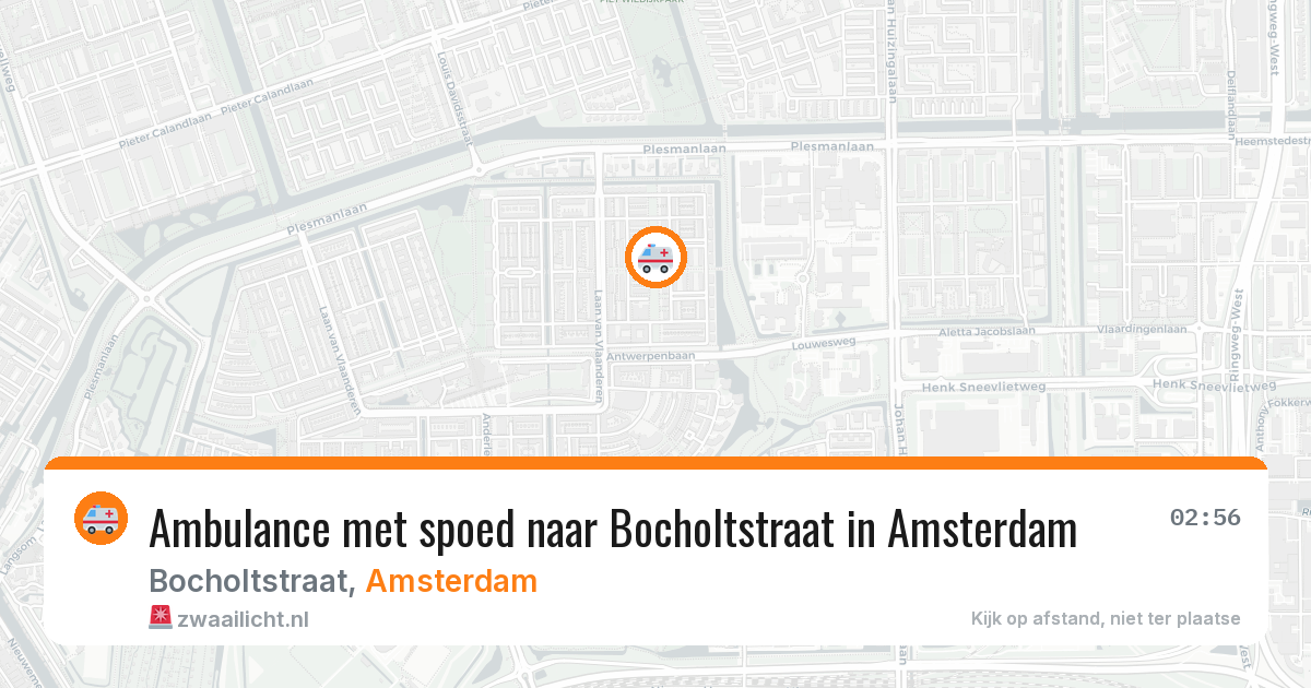 Ambulance met spoed naar Bocholtstraat in Amsterdam — 20 mei 2026