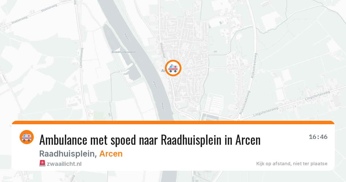 Ambulance met spoed naar Raadhuisplein in Arcen — 21 jul 2026