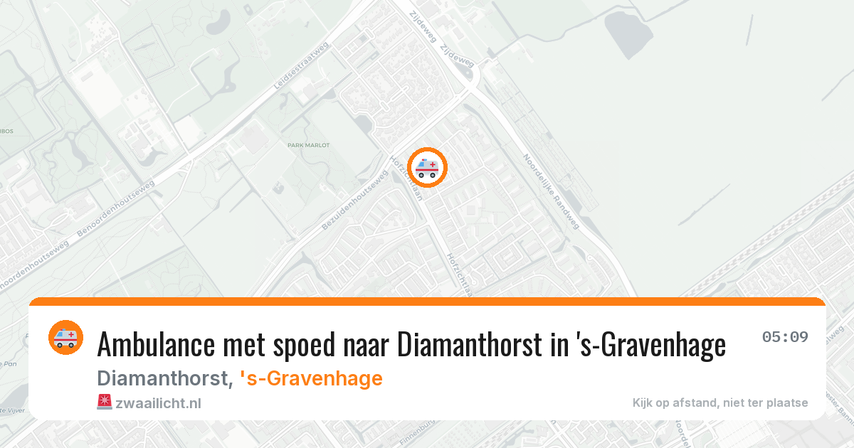 Ambulance met spoed naar Diamanthorst in 's-Gravenhage — 17 mrt 2026