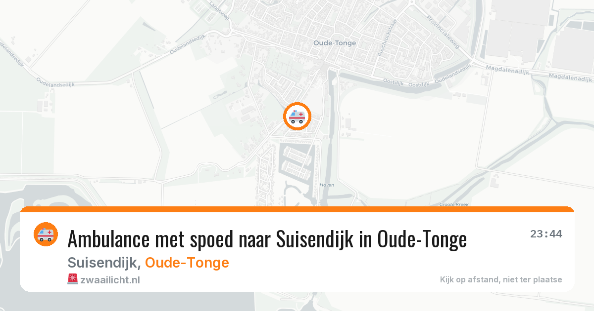 Ambulance met spoed naar Suisendijk in Oude-Tonge — 13 jun 2026