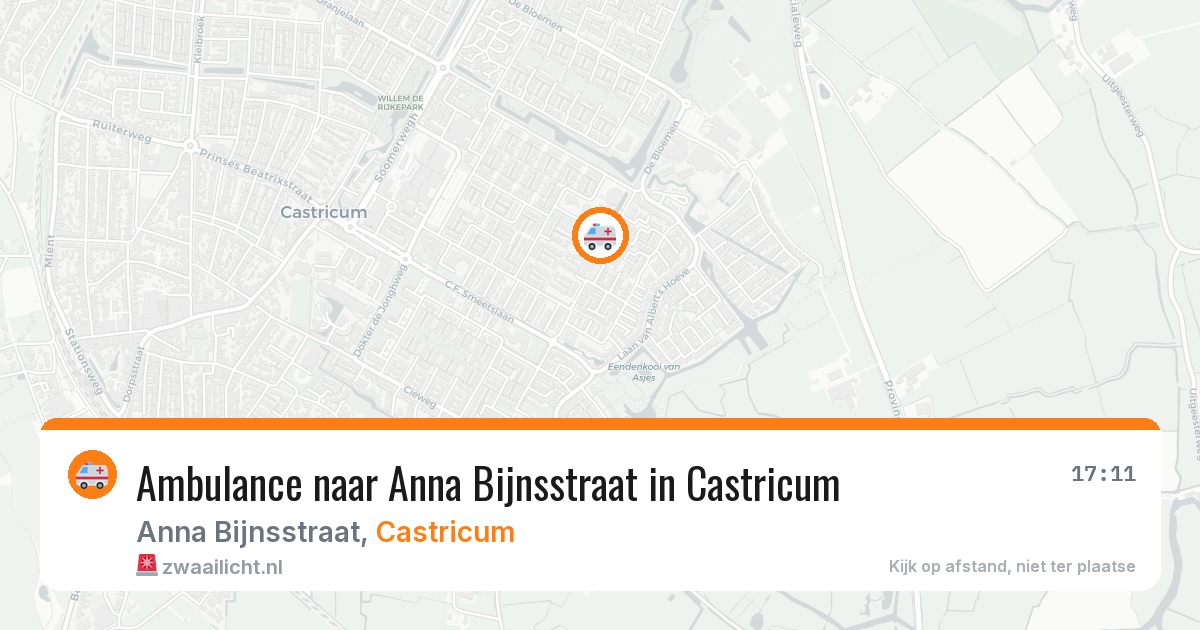 Ambulance naar Anna Bijnsstraat in Castricum — 19 jun 2026