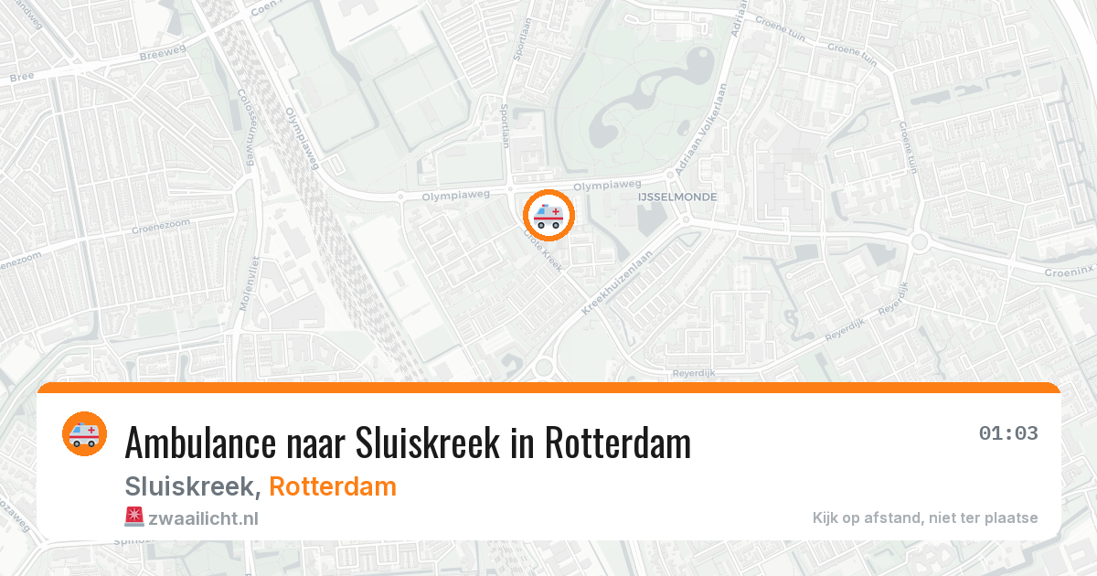 Ambulance naar Sluiskreek in Rotterdam — 9 feb 2026