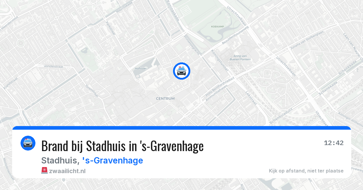 Brand bij Stadhuis in 's-Gravenhage — 6 apr 2026
