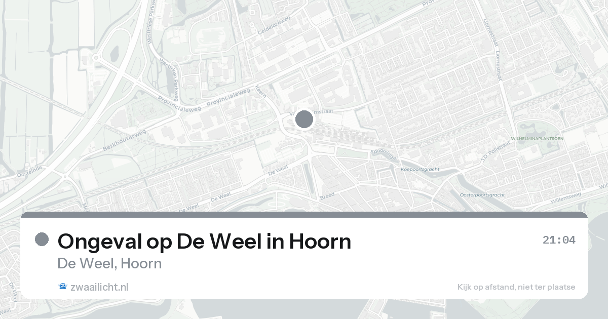 Ongeval op De Weel in Hoorn — 31 jan 2026