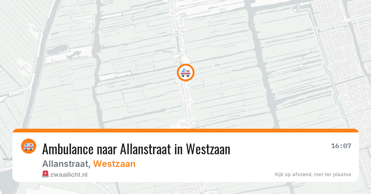 Ambulance naar Allanstraat in Westzaan — 2 jun 2026