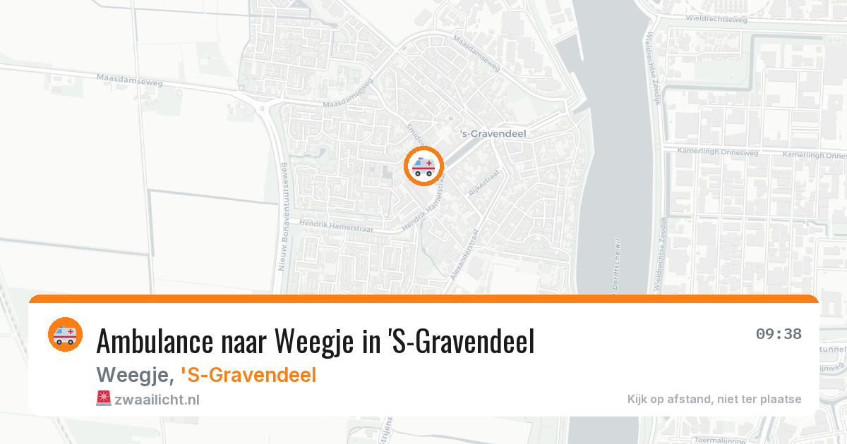 Ambulance naar Weegje in 'S-Gravendeel — 23 jun 2026
