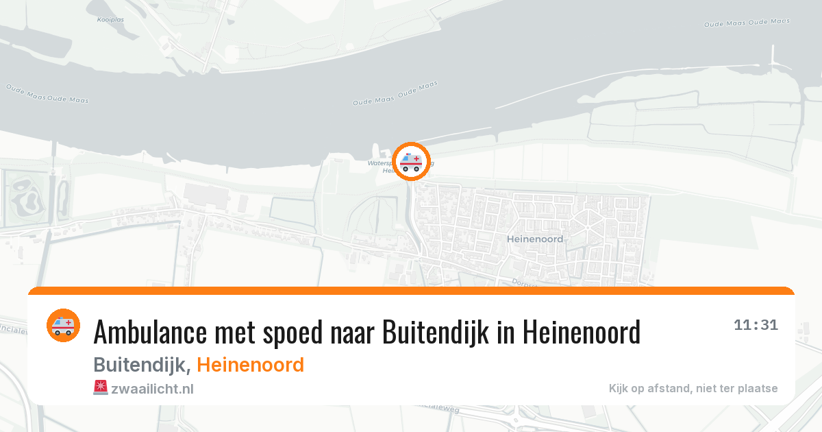 Ambulance met spoed naar Buitendijk in Heinenoord — 21 mrt 2026