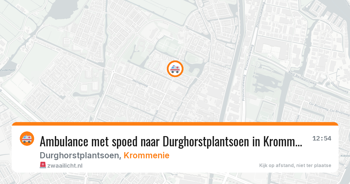 Ambulance met spoed naar Durghorstplantsoen in Krommenie — 1 jun 2026