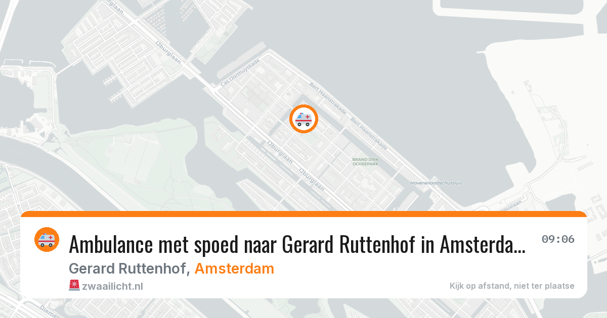 Ambulance met spoed naar Gerard Ruttenhof in Amsterdam — 18 apr 2026