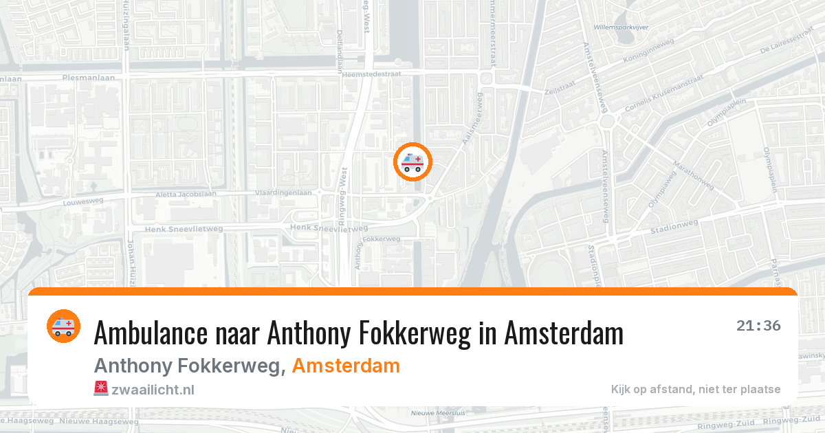 Ambulance naar Anthony Fokkerweg in Amsterdam — 25 jun 2026