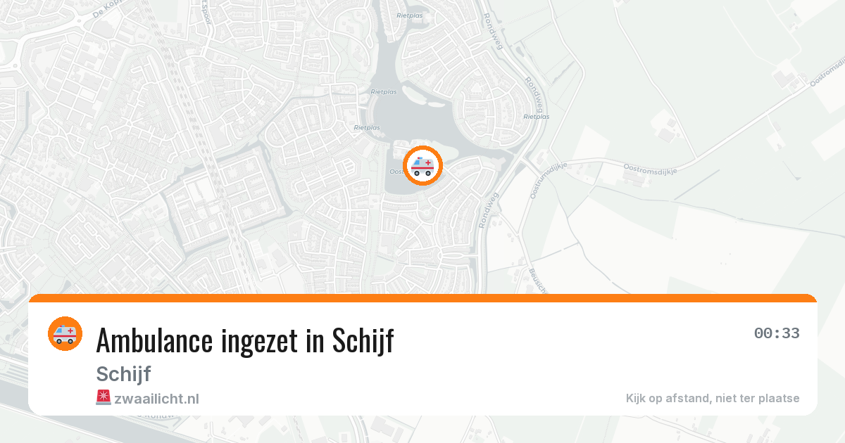 Ambulance ingezet in Schijf — 29 jan 2026