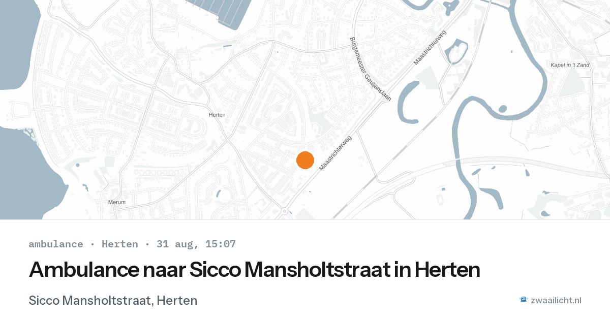 Ambulance naar Sicco Mansholtstraat in Herten — 31 aug 2026