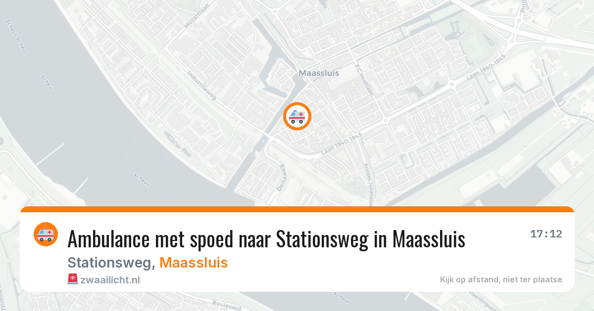 Ambulance met spoed naar Stationsweg in Maassluis — 14 aug 2026