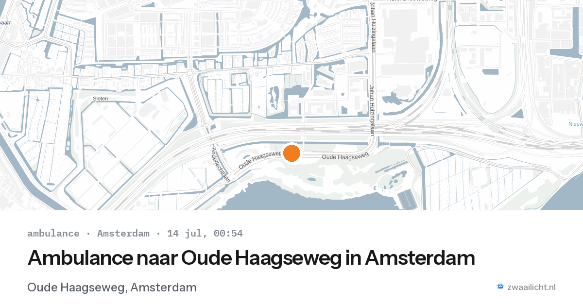 Ambulance naar Oude Haagseweg in Amsterdam — 13 jul 2026