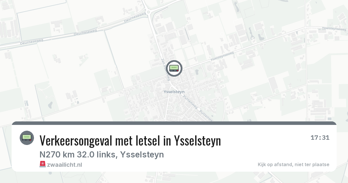 Verkeersongeval met letsel in Ysselsteyn — 7 jun 2026