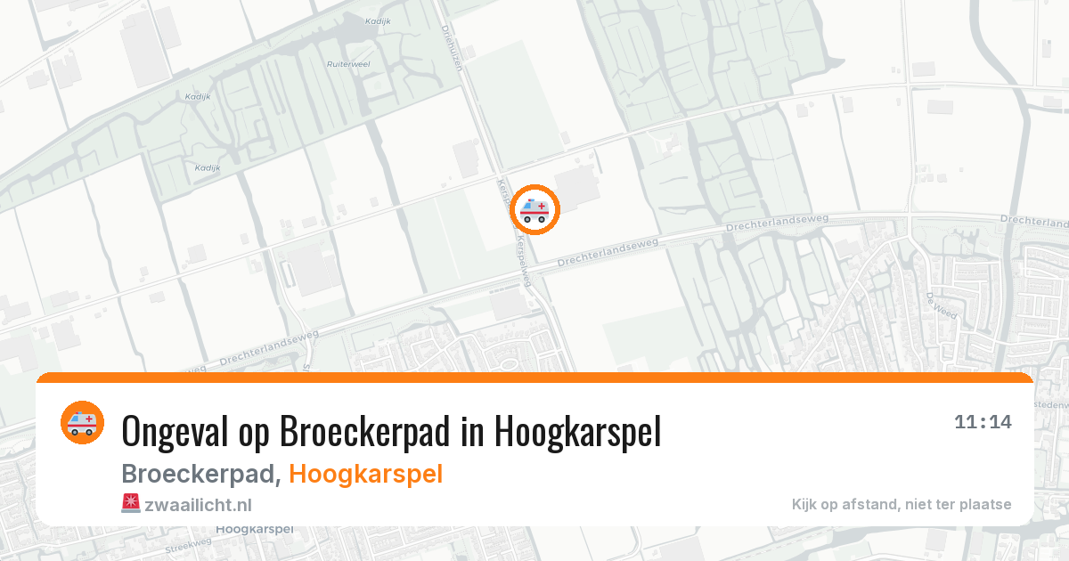 Ongeval op Broeckerpad in Hoogkarspel — 21 feb 2026