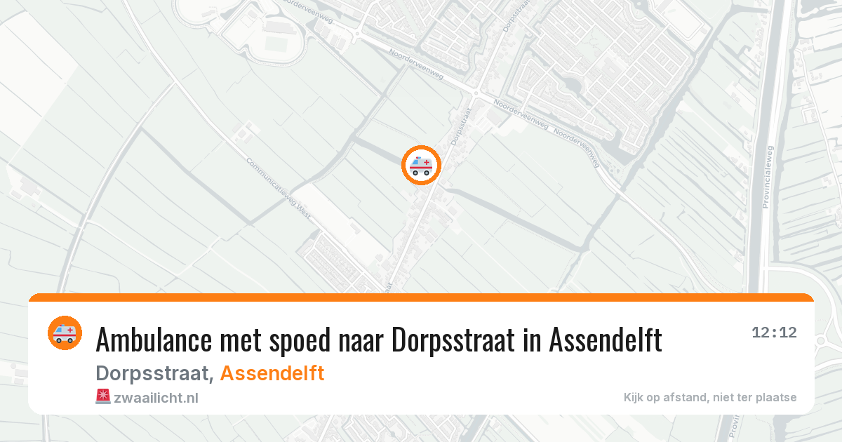 Ambulance met spoed naar Dorpsstraat in Assendelft — 21 apr 2026