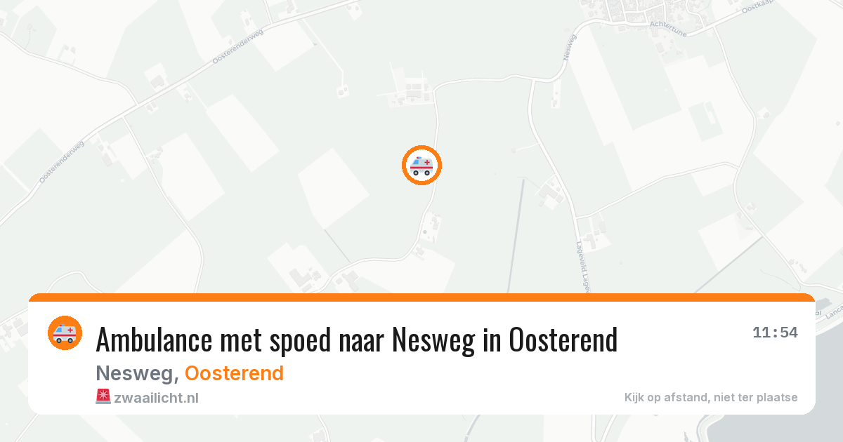 Ambulance met spoed naar Nesweg in Oosterend — 3 apr 2026