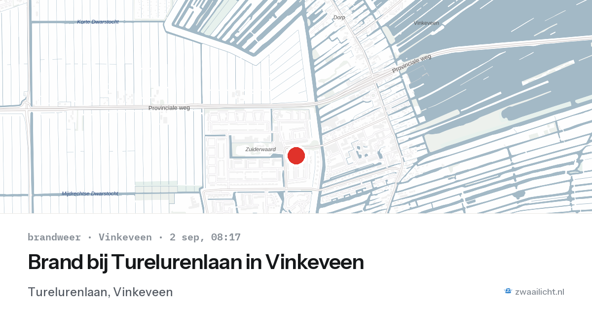 Brand bij Turelurenlaan in Vinkeveen — 2 sep 2026