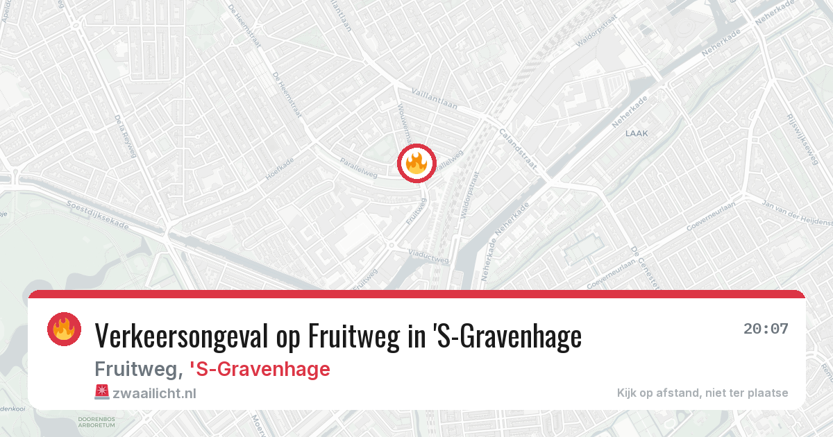 Verkeersongeval op Fruitweg in 'S-Gravenhage — 30 mei 2026