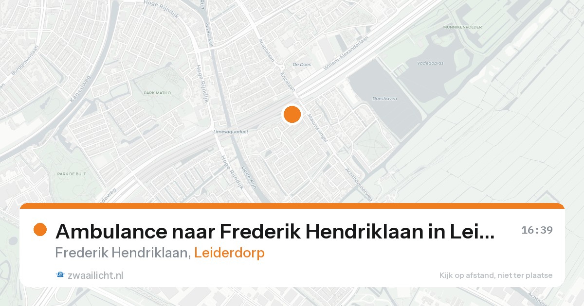 Ambulance naar Frederik Hendriklaan in Leiderdorp — 24 aug 2026