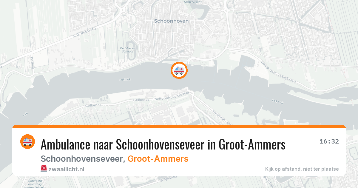 Ambulance naar Schoonhovenseveer in Groot-Ammers — 7 jun 2026