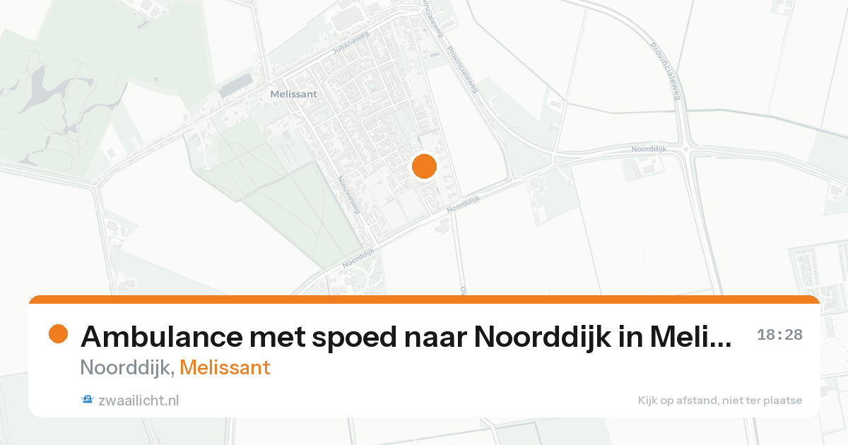 Ambulance met spoed naar Noorddijk in Melissant — 17 aug 2026