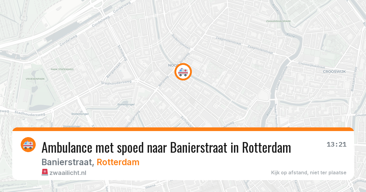 Ambulance met spoed naar Banierstraat in Rotterdam — 3 apr 2026