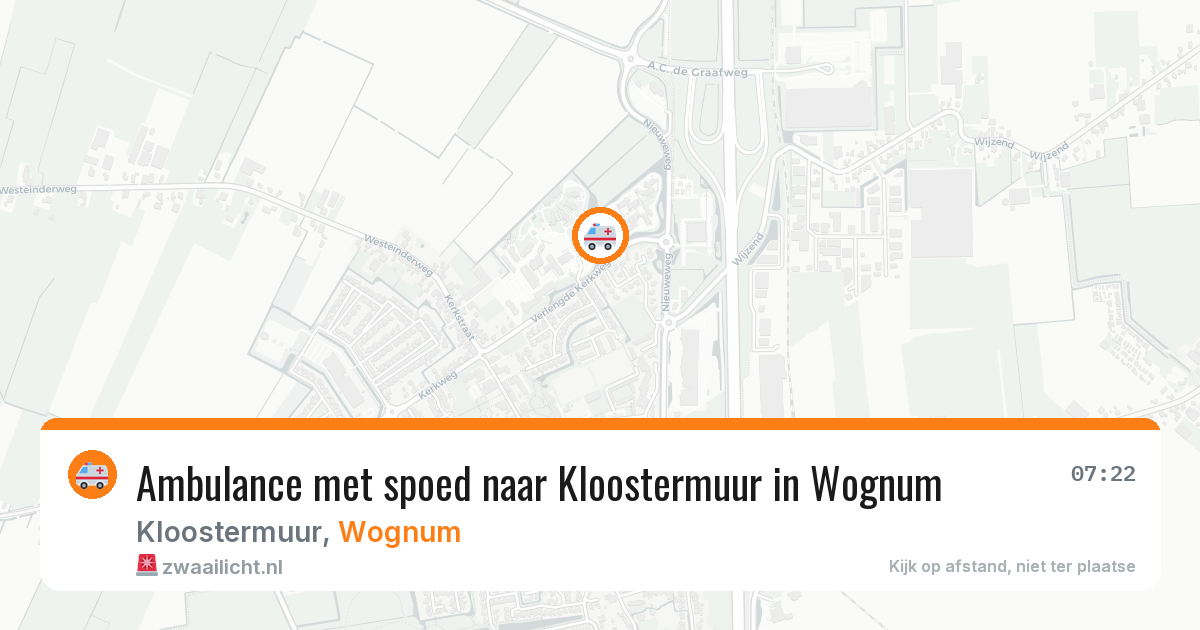Ambulance met spoed naar Kloostermuur in Wognum — 17 mrt 2026