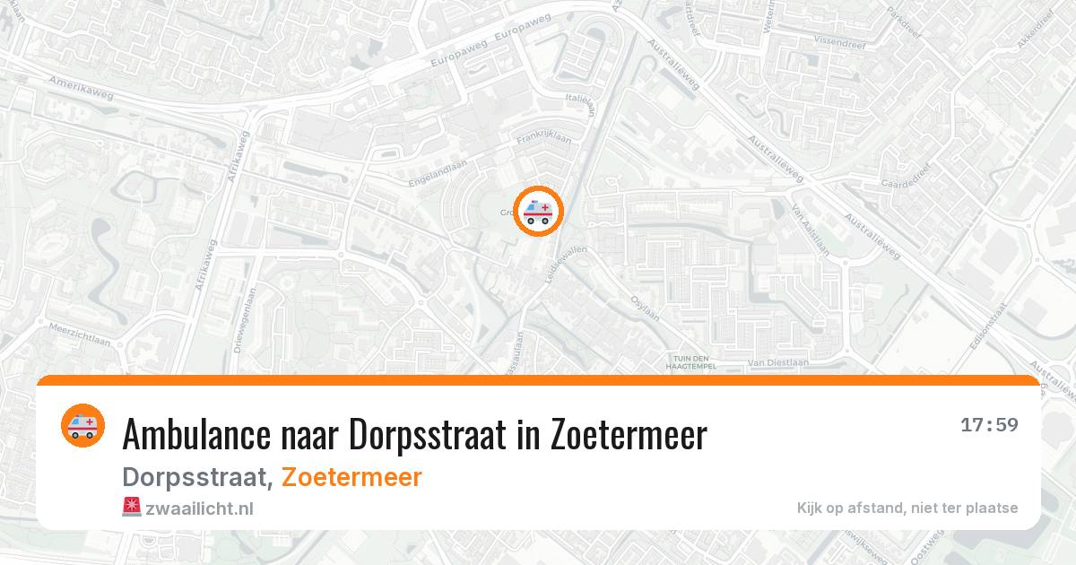 Ambulance naar Dorpsstraat in Zoetermeer — 9 apr 2026