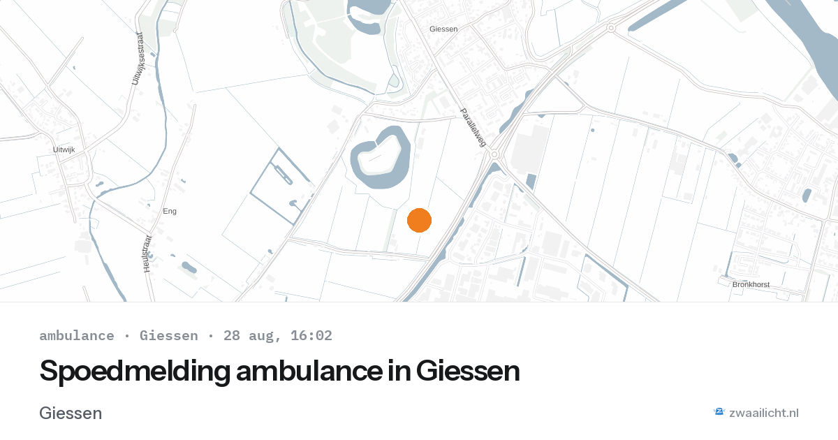 Spoedmelding ambulance in Giessen — 28 aug 2026
