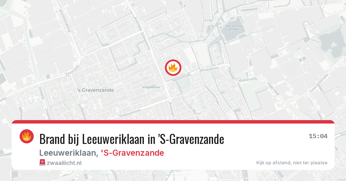 Brand bij Leeuweriklaan in 'S-Gravenzande — 11 mei 2026