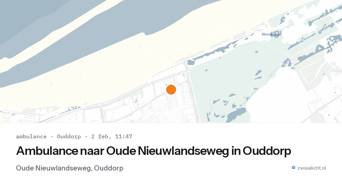 Ambulance naar Oude Nieuwlandseweg in Ouddorp — 2 feb 2026