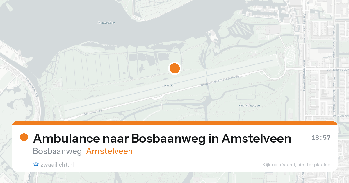 Ambulance naar Bosbaanweg in Amstelveen — 18 aug 2026
