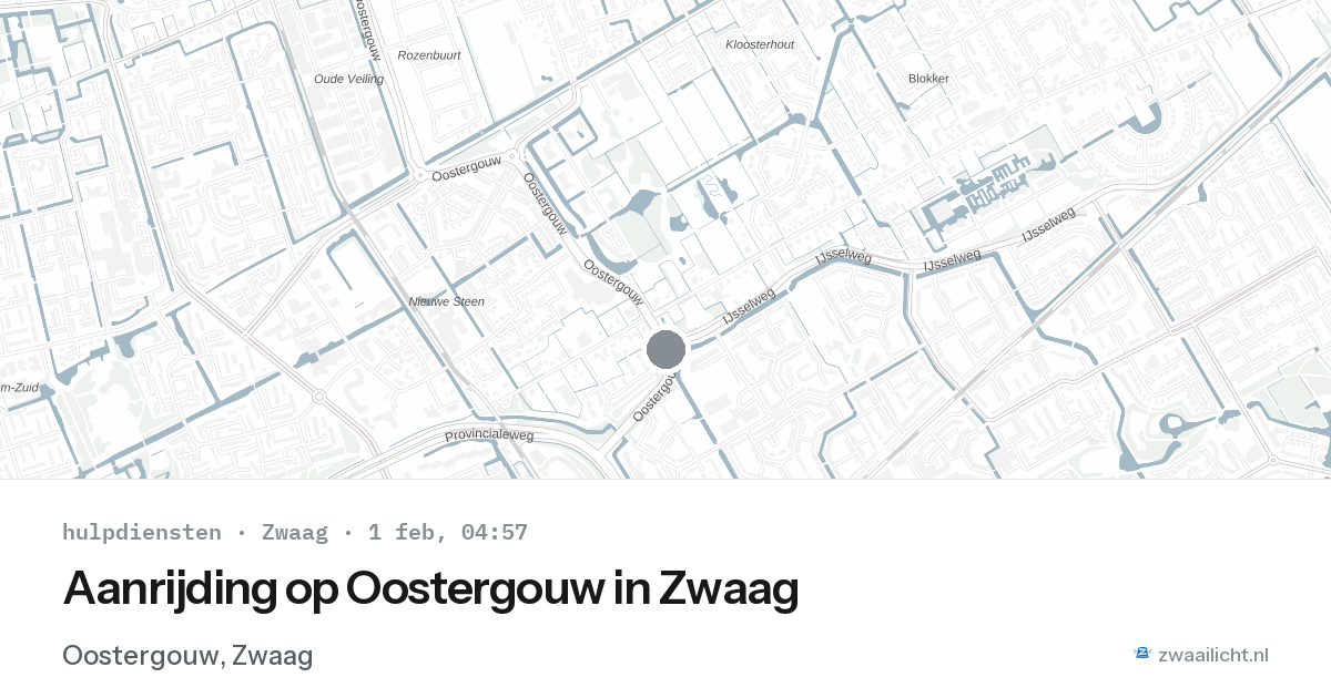 Aanrijding op Oostergouw in Zwaag — 1 feb 2026