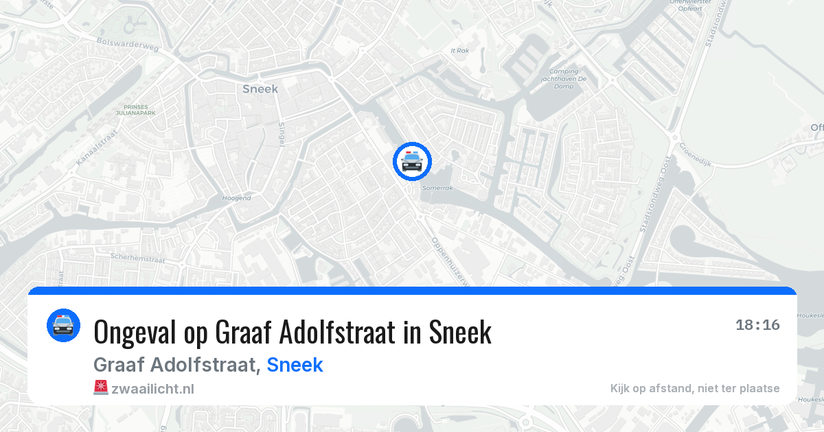 Ongeval op Graaf Adolfstraat in Sneek — 25 mei 2026