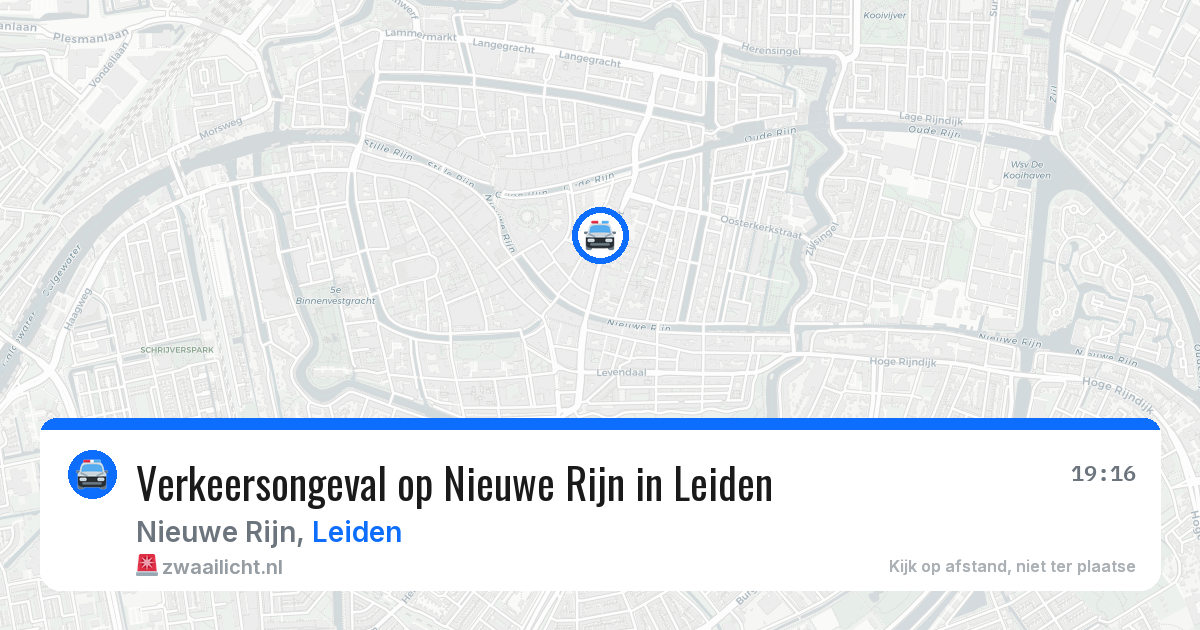Verkeersongeval op Nieuwe Rijn in Leiden — 11 aug 2026