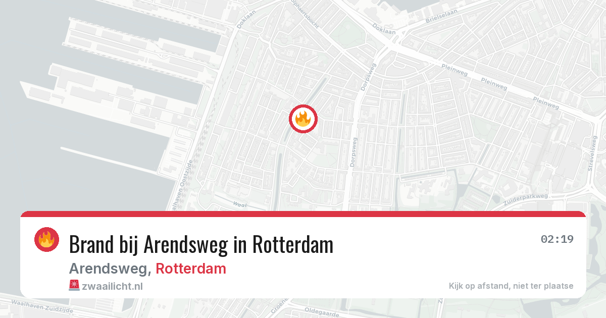 Brand bij Arendsweg in Rotterdam — 13 jul 2026