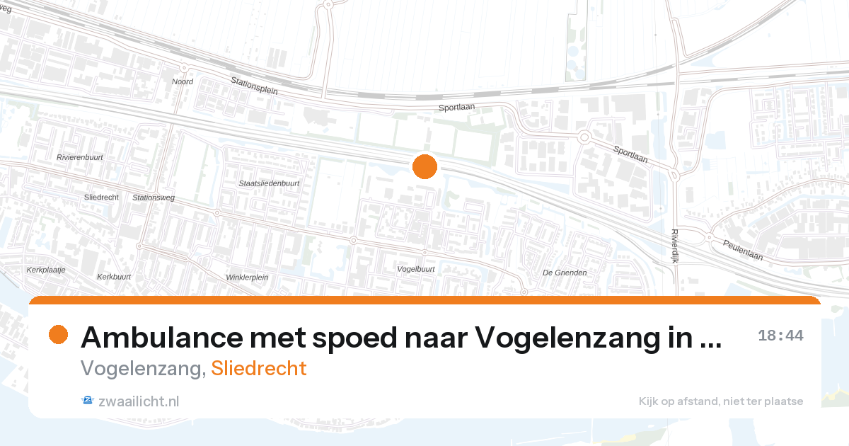 Ambulance met spoed naar Vogelenzang in Sliedrecht — 7 apr 2026