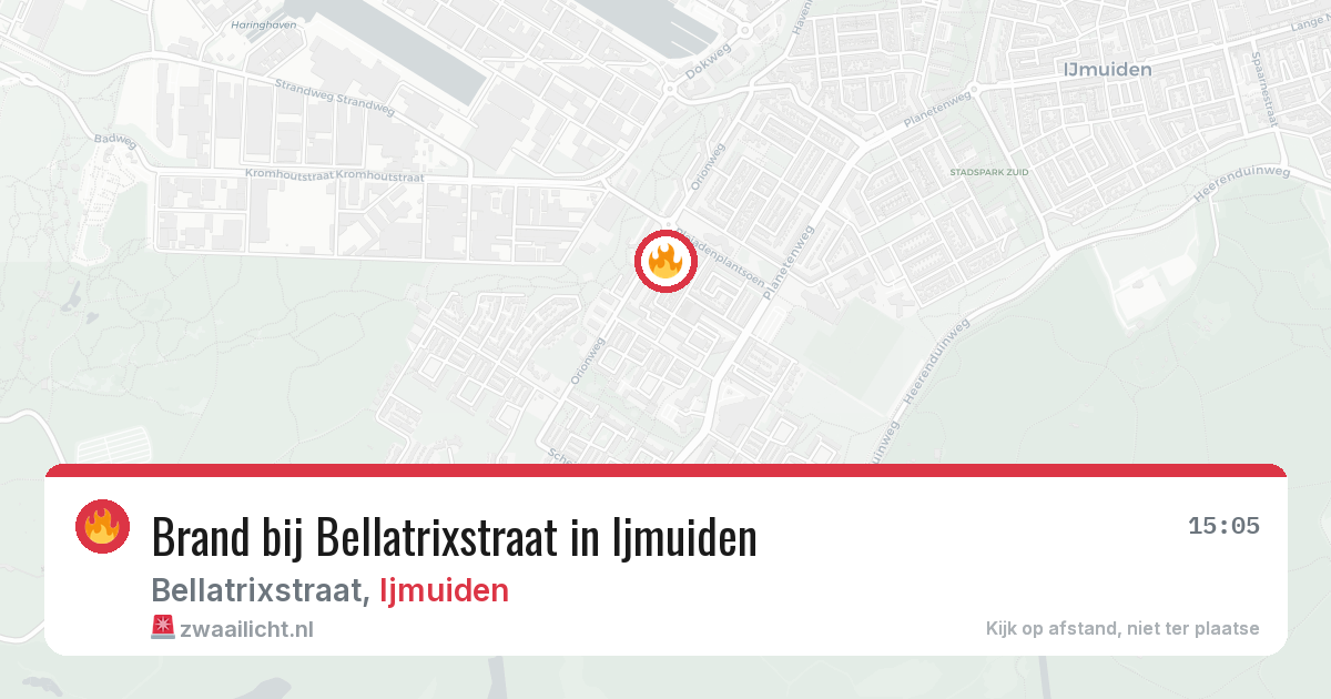 Brand bij Bellatrixstraat in Ijmuiden — 2 jun 2026