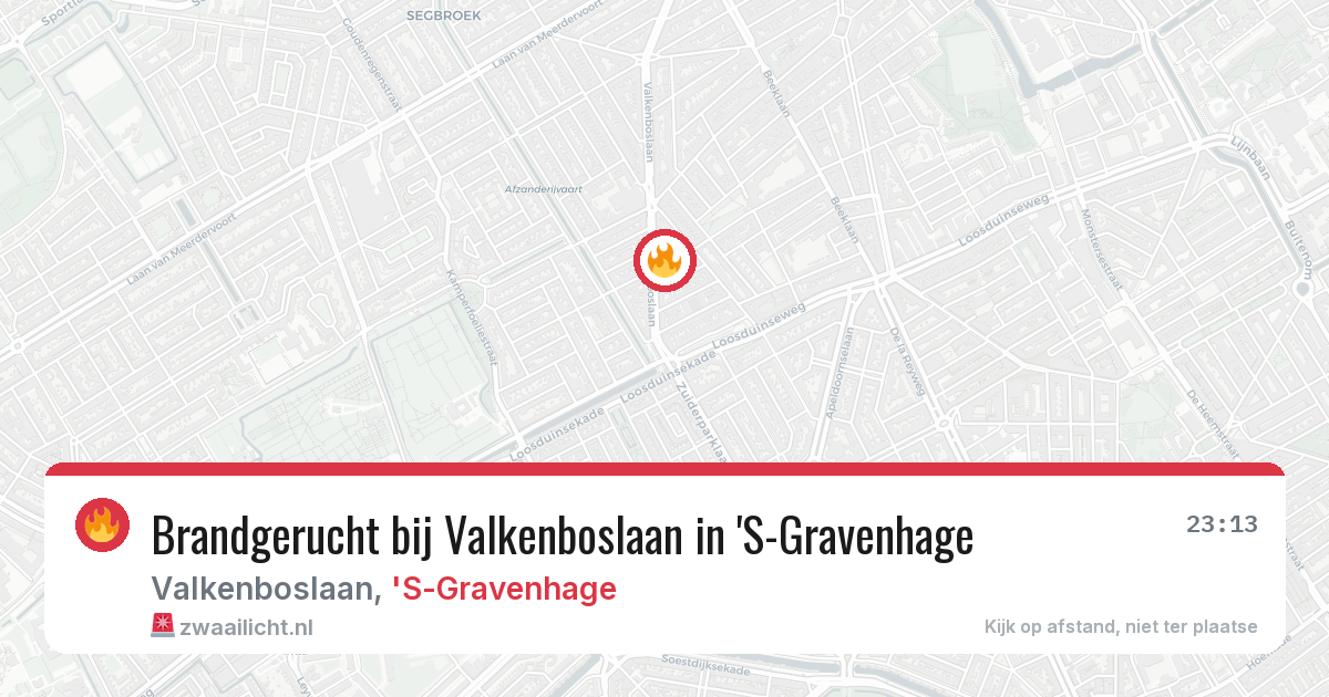 Brandgerucht bij Valkenboslaan in 'S-Gravenhage — 3 mrt 2026
