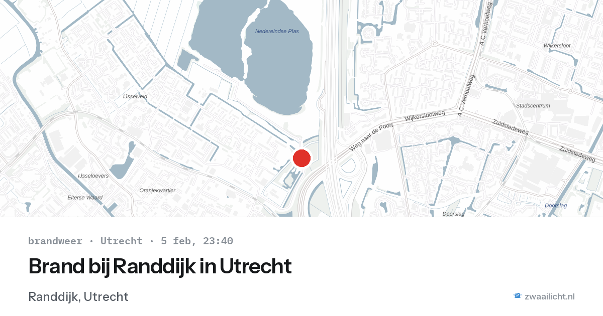 Brand bij Randdijk in Utrecht — 5 feb 2026